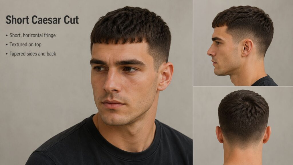 caesar haircut men