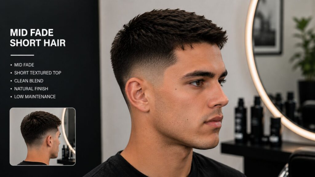 mid fade haircut