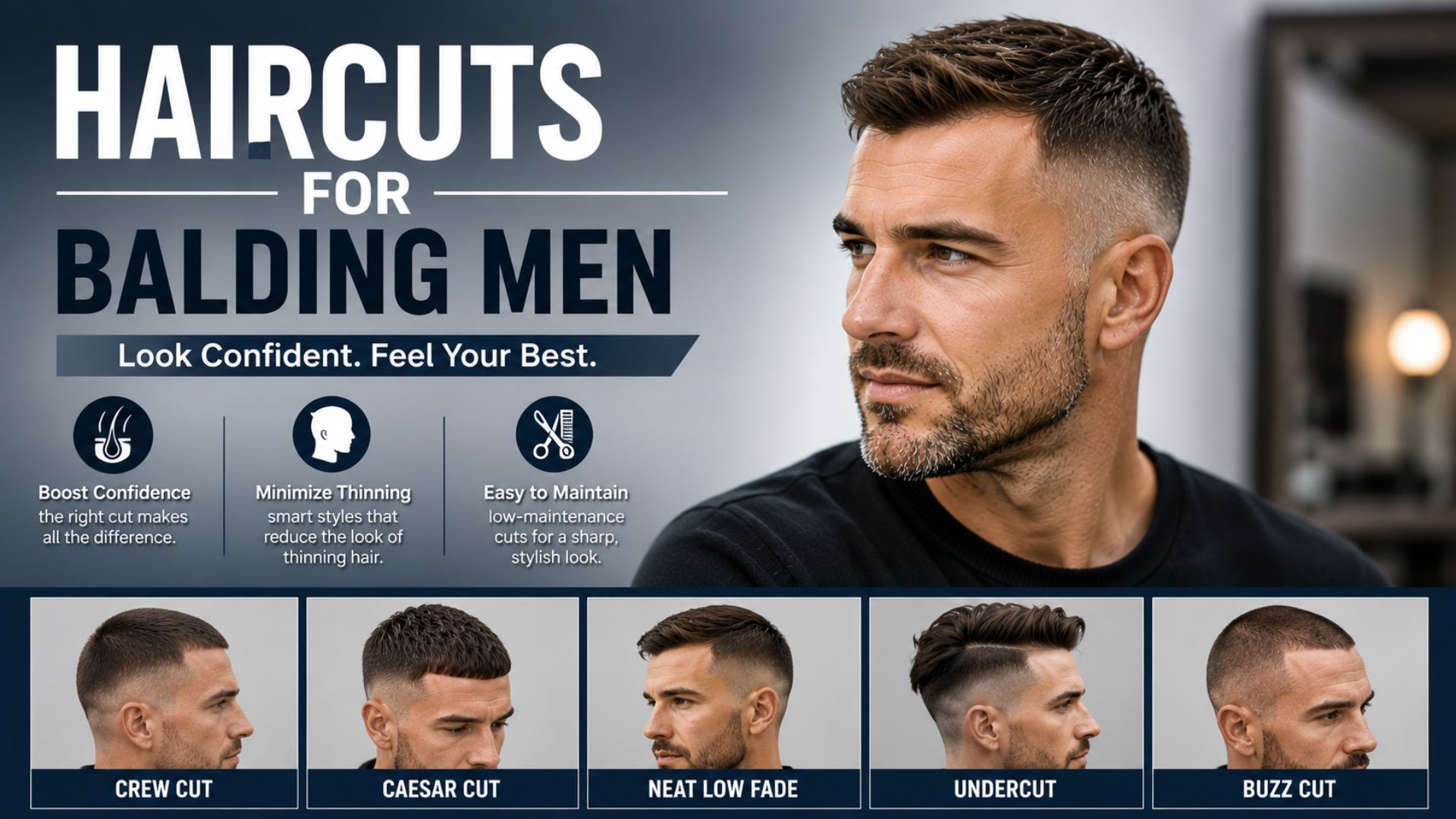 haircuts for balding men